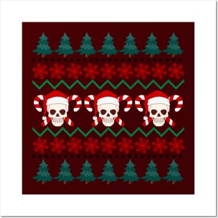 Ugly christmas sweater pattern Posters and Art